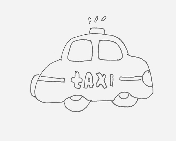 卡通出租车简笔画画法图片步骤99巧艺网