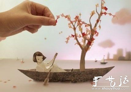 超美的创意3D人物风景剪纸 