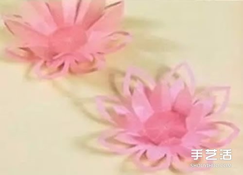 莲花烛台的制作方法 剪纸制作莲花烛台图解 