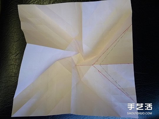 日本折纸大师的复杂玫瑰花折纸教程步骤图解 