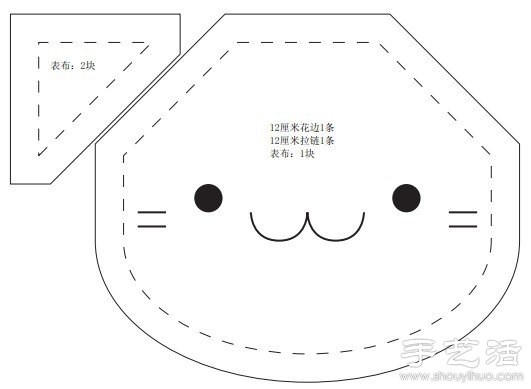 不织布DIY手工制作可爱猫咪零钱包 